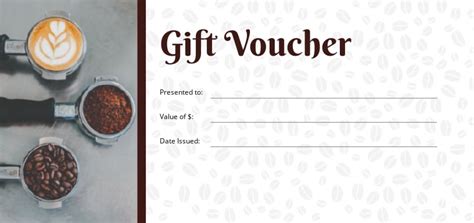 Printable Coffee Gift Certificate Template